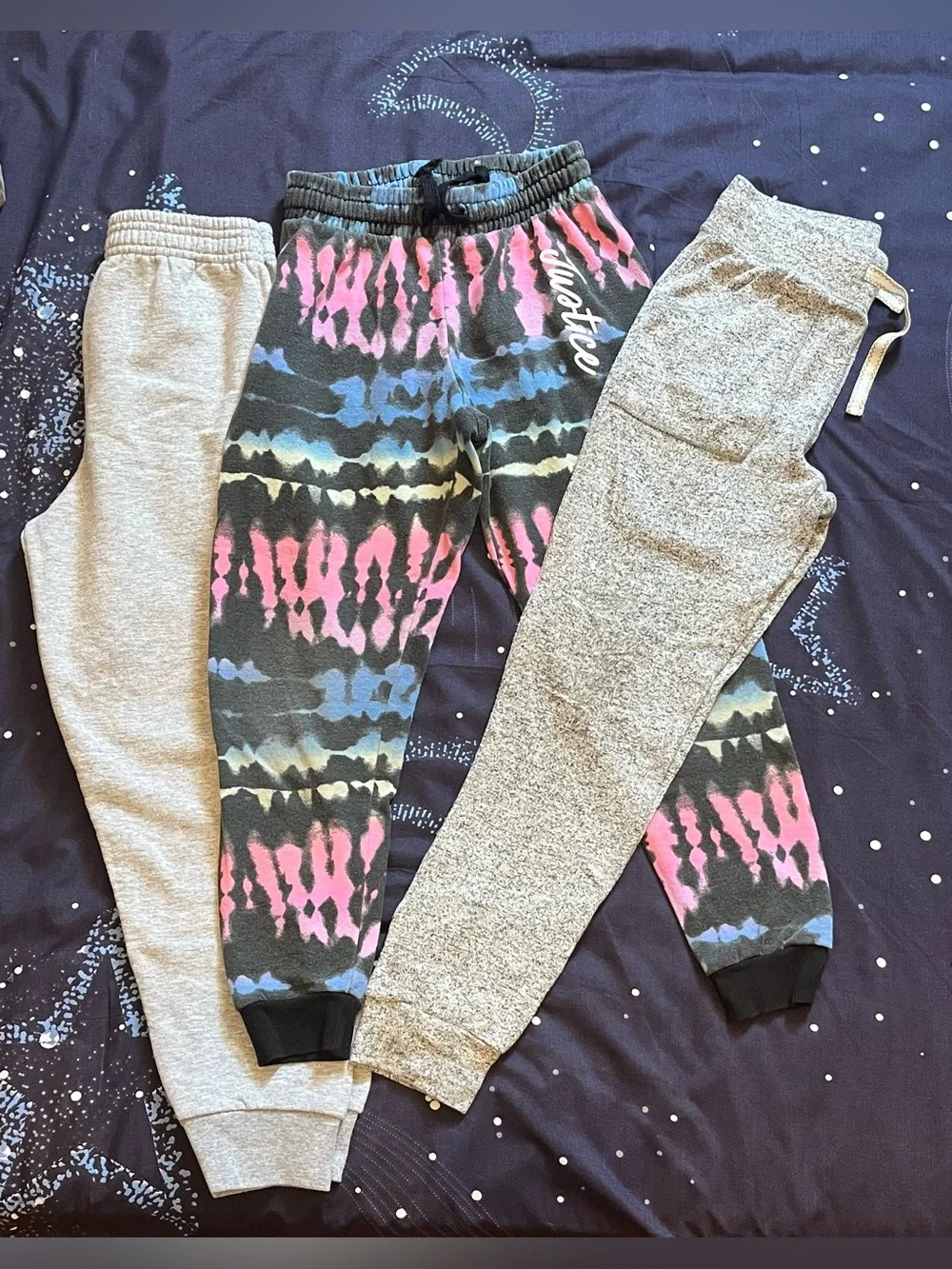 Girls Sz 7/8 Bundle of 3 sweatpants Justice Cat & Jack Hanes